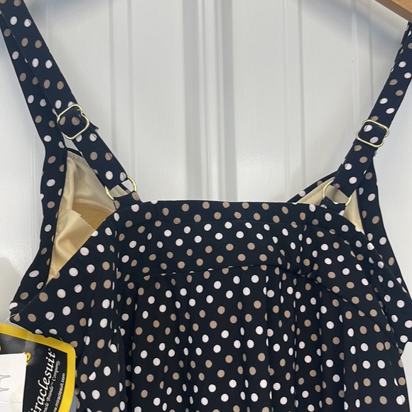 Miraclesuit Tankini stop Black 16W New polka dot - Picture 4 of 6